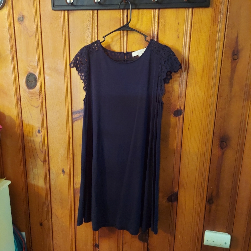 Navy blue A-line dress